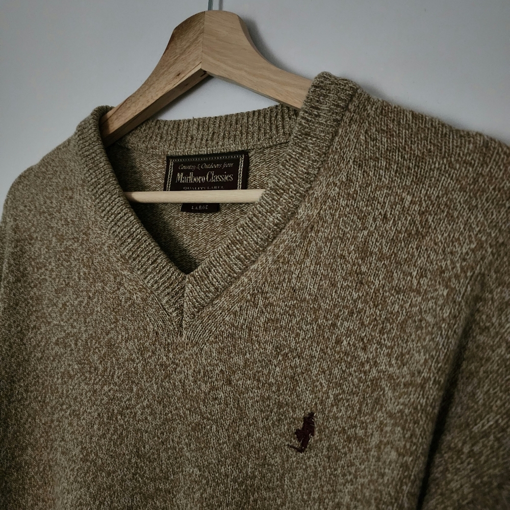 Vintage x Marlboro Classics Wool V-Neck Sweater